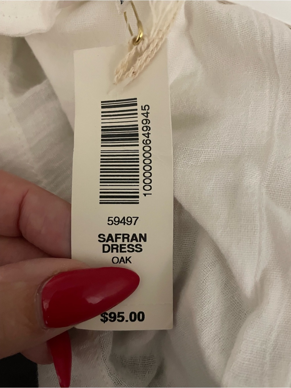 NWT Wilfred Safran Dress 100% White Cotton Gauze Mini - Picture 4 of 5